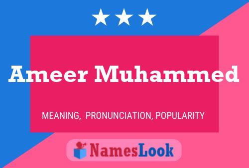 Ameer Muhammed Namensposter