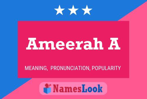 Ameerah A Namensposter