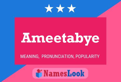 Ameetabye Namensposter