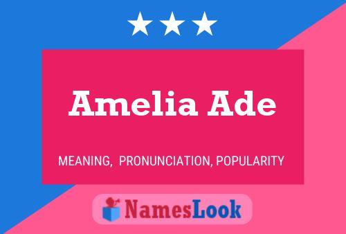 Amelia Ade Namensposter