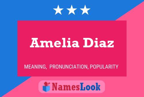 Amelia Diaz Namensposter