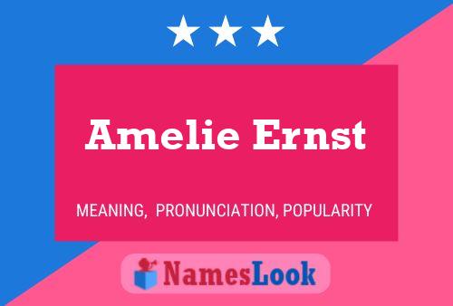 Amelie Ernst Namensposter