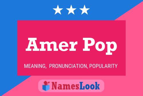 Amer Pop Namensposter