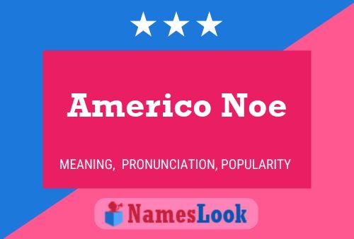 Americo Noe Namensposter