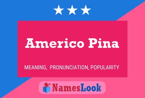 Americo Pina Namensposter