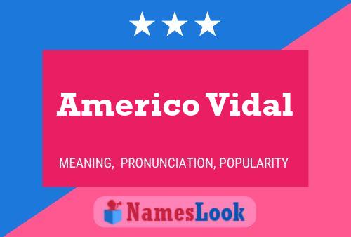 Americo Vidal Namensposter