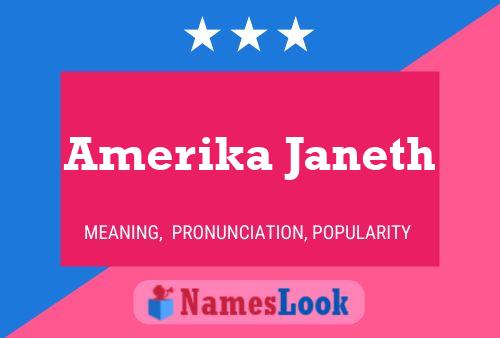 Amerika Janeth Namensposter