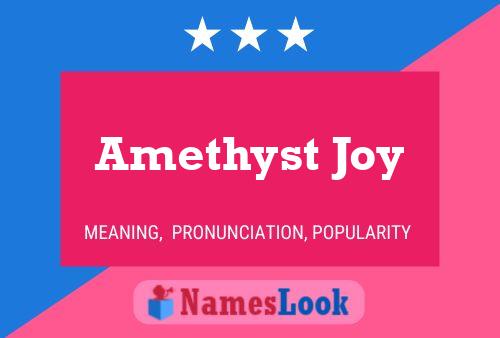 Amethyst Joy Namensposter