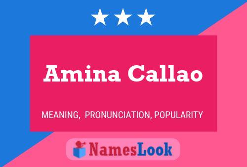 Amina Callao Namensposter