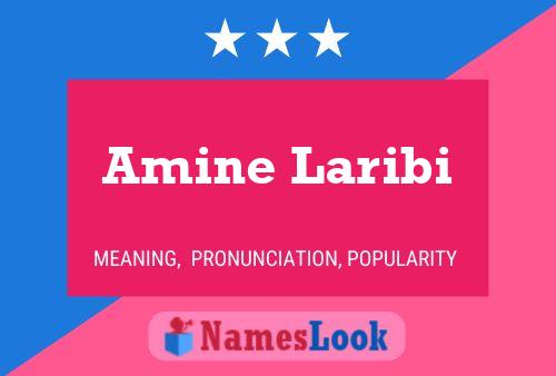 Amine Laribi Namensposter