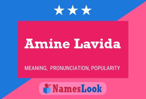 Amine Lavida Namensposter