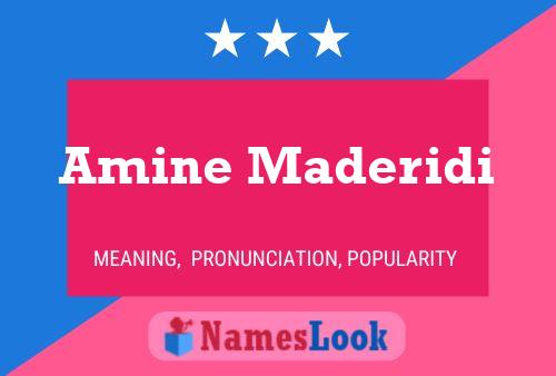 Amine Maderidi Namensposter