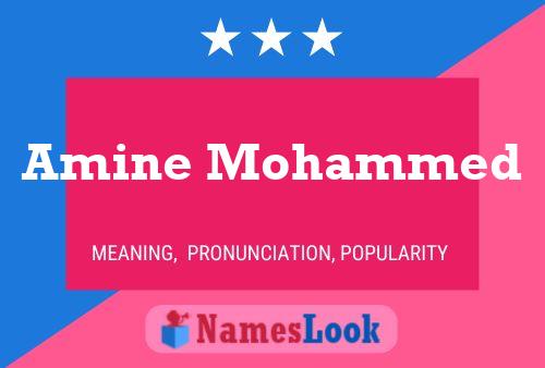 Amine Mohammed Namensposter