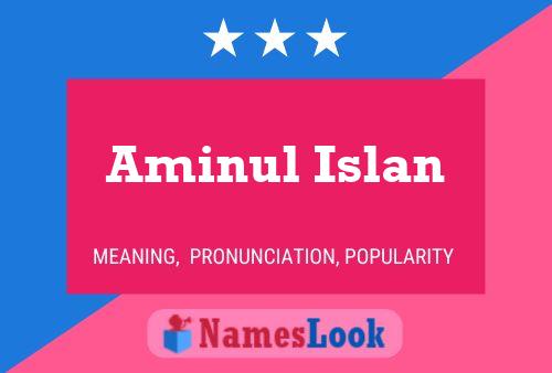 Aminul Islan Namensposter