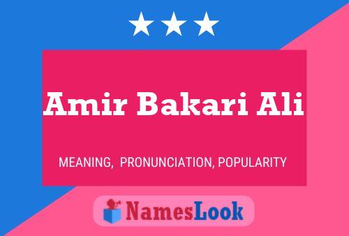 Amir Bakari Ali Namensposter