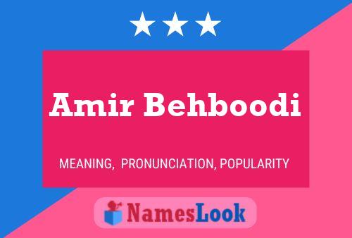 Amir Behboodi Namensposter