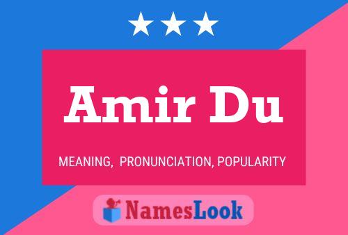 Amir Du Namensposter