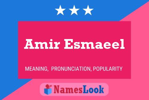 Amir Esmaeel Namensposter