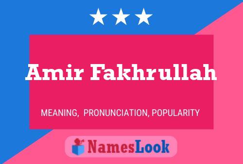 Amir Fakhrullah Namensposter