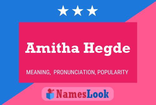 Amitha Hegde Namensposter