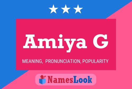 Amiya G Namensposter