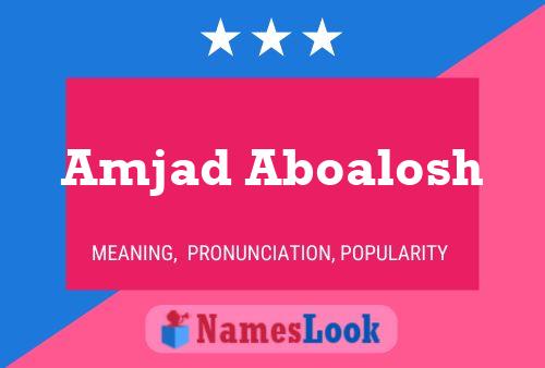 Amjad Aboalosh Namensposter