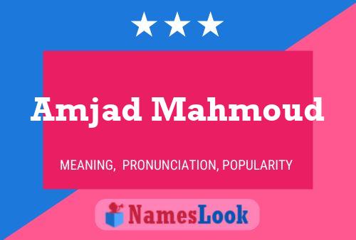 Amjad Mahmoud Namensposter