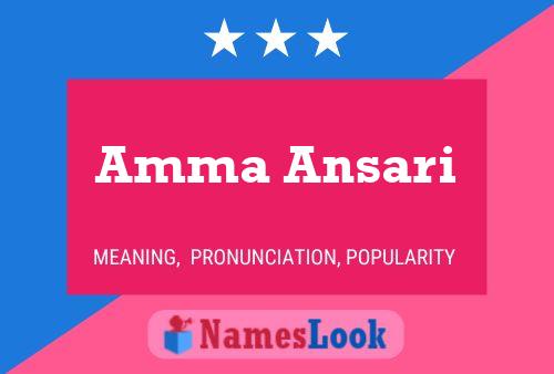 Amma Ansari Namensposter