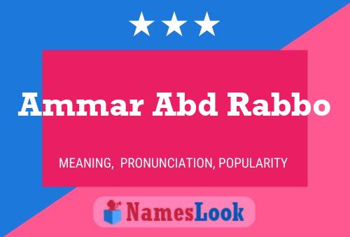 Ammar Abd Rabbo Namensposter