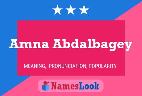 Amna Abdalbagey Namensposter