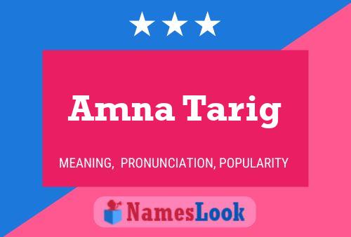 Amna Tarig Namensposter