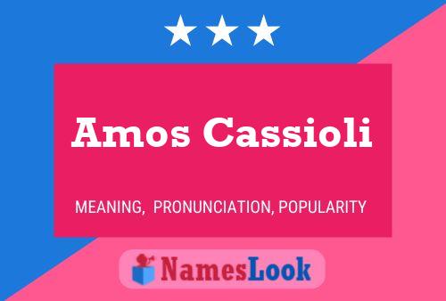 Amos Cassioli Namensposter