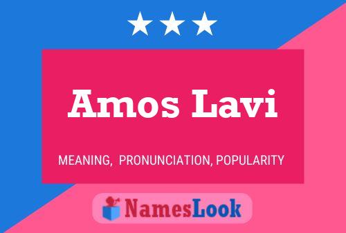 Amos Lavi Namensposter