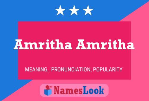 Amritha Amritha Namensposter