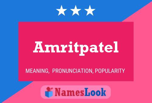 Amritpatel Namensposter