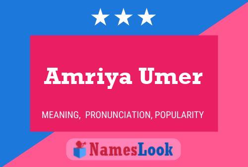 Amriya Umer Namensposter