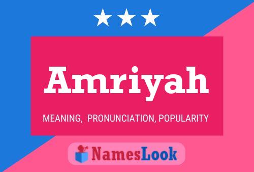 Amriyah Namensposter