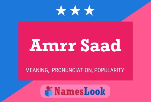 Amrr Saad Namensposter