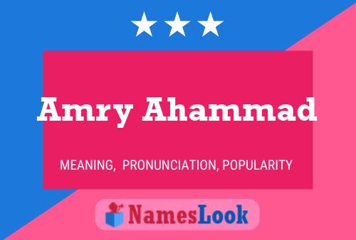 Amry Ahammad Namensposter