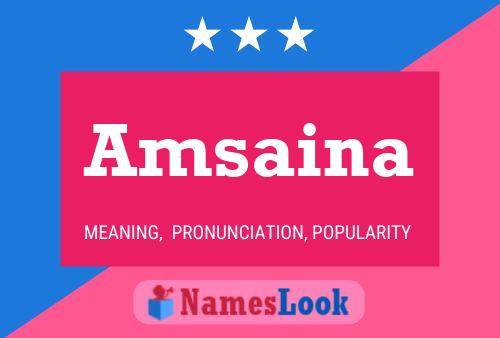 Amsaina Namensposter