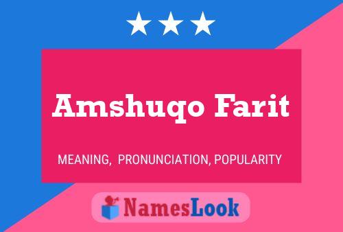 Amshuqo Farit Namensposter