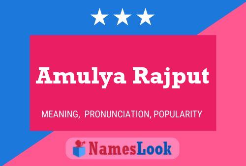 Amulya Rajput Namensposter