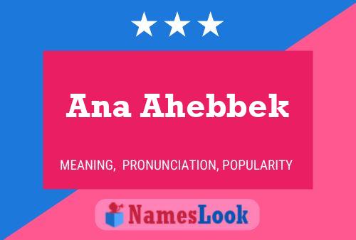 Ana Ahebbek Namensposter