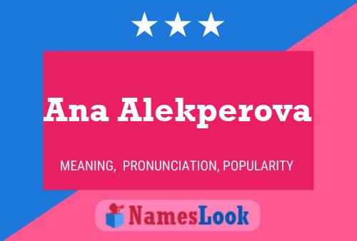 Ana Alekperova Namensposter