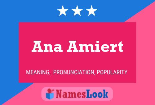 Ana Amiert Namensposter