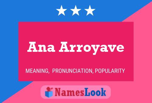 Ana Arroyave Namensposter