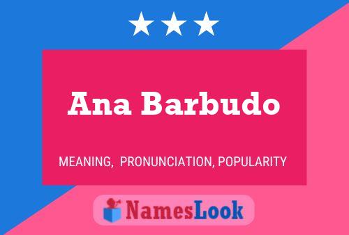 Ana Barbudo Namensposter