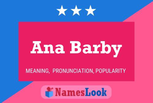 Ana Barby Namensposter