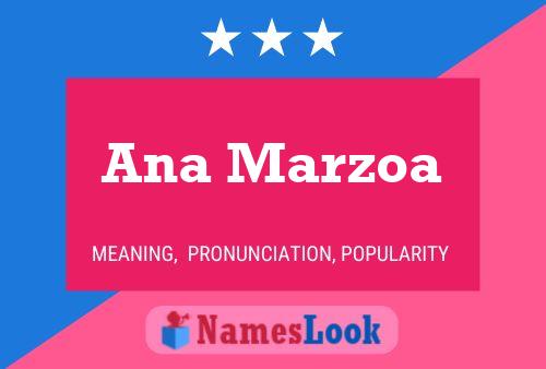 Ana Marzoa Namensposter