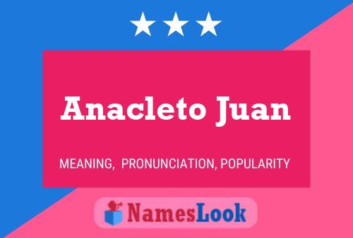 Anacleto Juan Namensposter